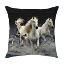 DecorBites™ Galloping Horse Pillowcase: Wild Horse Print Linen Cushion Cover for Home Decoration