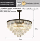 DecorBites™ Crystal Gold Black LED Chandelier: Modern Multi-Storey Pendant Lamp Lighting