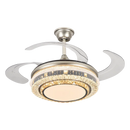 DecorBites™ Gold Crystal Retractable Blades Modern LED Ceiling Fan 42" Smart Lightning