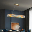 DecorBites™ Circle Steel LED Pendant Chandelier, Modern Dimmable Lighting for Living Room Home Decor