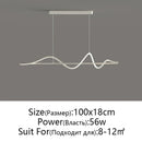 DecorBites™ LED Pendant Light - Modern White/Black Long Line for Home, Restaurant, Office