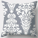 DecorBites™ Grey Geometry Leaves Floral Stripes Plaids Print Lumbar Pillow Case