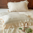 DecorBites™ French Ruffles Cotton Bedding Set - Double Layer Crepe Comfort Collection