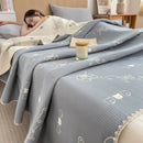 DecorBites™ Cotton Towel Blanket, Rural Printed Thin Quilt - Luxury Breathable Bedspread