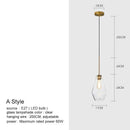 DecorBites™ Glass Chandelier Lighting for Home Dining Room Kitchen Decor Pendant Lights