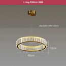 DecorBites™ Crystal LED Chandelier: Modern Steel Pendant Lighting for Luxurious Foyer Decor