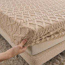 DecorBites™ Cozy Tafu Fleece Queen Bed Sheet with Elastic Band
