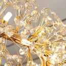 DecorBites™ Gold Crystal Chandelier: Luxury LED Hanging Lamp for Living and Dining Room