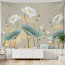 DecorBites™ Koi Lotus Ink Tapestry Wall Hanging - Bohemian Aesthetics Home Decor