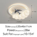 DecorBites™ Kids Cloud Airplane Ceiling Light: Modern LED Bedroom Chandelier for Boys and Girls