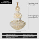 DecorBites™ Crystal Duplex Decorative Luxury Lighting for Hotel Lobbies and Living Rooms