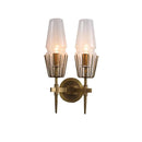 DecorBites™ Dimmable Crystal Glass Brass Wall Light for Bedroom and Bath