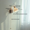 DecorBites™ LED Brass Walnut Wood Wall Sconce Rotate Glass Stair Light