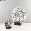 DecorBites™ Circle Ornament Desk Decoration Resin Ring Statue Modern Crafts Decor