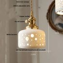 DecorBites™ Ceramic Wood Pendant Lamp LED Hanging Light Fixture for Modern Home Decor