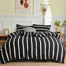 DecorBites™ Geometric Stripes Printed Bedding Set: Duvet Cover, Bed Sheets, Pillowcases