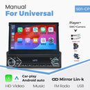 New Carplay Android Auto 1Din 7'' Retractable Universal Car Stereo Radio TouchScreen MP5 Player Intelligent Vehicle System BT FM