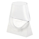 DecorBites™ Abstract Glass Vase with Marble Base for Home Decoration