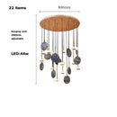 DecorBites™ Deco Wood & Marble LED Chandelier for Dinning Room