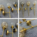 DecorBites™ Golden Round Glass Wall Sconce: Modern Nordic Lighting Fixture for Home Decor