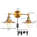 DecorBites™ Dual Head LED Wall Light Pink Industrial Bedside Lamp