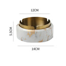 DecorBites™ Gold Plated Marble Texture Ashtray - Smoking Accessories Weed Tray