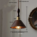 DecorBites™ Glass LED Pendant Lamp with Walnut Wood Brass Accent