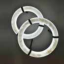 DecorBites™ Classic Ring Marble Chandelier Light Brown Pendant for Living Room Bedroom