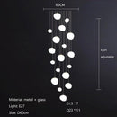 DecorBites™ Glass Ball LED Pendant Lights for Home Decor, Living/Dining Room, Bar, & Stairs