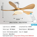 DecorBites™ 58-Inch Black Ceiling Fan Light for Dining & Living Rooms has Strong Winds.