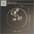 DecorBites™ Glass Bubble LED Ceiling Chandelier for Home, Modern Ring Hanging Light Fixtures