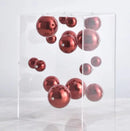 DecorBites™ Abstract Metal Ball Artworks in Transparent Acrylic Container Boxes