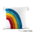 DecorBites™ Geometric Hand-Embroidered Tassel Pillowcase