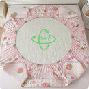 DecorBites™ Cute Cartoon Pattern Cooling Fitted Sheet with Natural Latex Fabric