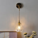 DecorBites™ Glass Clear LED Wall Light Fixture, Modern Copper Wall Lamp