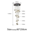DecorBites™ Crystal Rings Chandelier: Modern Luxury Staircase Lighting Fixture