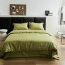 DecorBites™ Grey Lines Stripes Duvet Cover Set Cotton Satin Jacquard Queen King Size