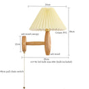 DecorBites™ Cream PVC LED Wall Lamps Japanese Walnut Wood Applique Murale