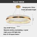 DecorBites™ Crystal LED Ring Chandelier: Modern Home Lighting Fixture