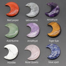 1pc Natural Stone Rose Quartz Amethyst Moon Carving Aura Healing Mineral Gem Home Decoration Ornament Gift
