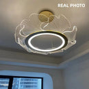 DecorBites™ Ginkgo Gold Acrylic LED Pendant Light - Modern Minimalism Chandelier