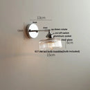 DecorBites™ Iron Rotate LED Wall Light Modern Pull Chain Switch Clear Glass Wandlamp