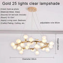 DecorBites™ Gold LED Chandelier, Modern Pendant Light for Living Room, Kitchen, Bedroom, Dining Room