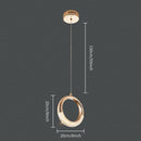 DecorBites™ Crystal Oval Gold Ring Pendant Light Chandelier for Living Room & Bedroom