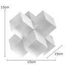 DecorBites™ Cross Crystal Geometric Glass Sculpture Desk Decoration Frosted Square Statue