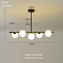 DecorBites™ Glass Ball Pendant Chandeliers LED Hanging Lights for Home Decor