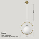 DecorBites™ Glass Ball Pendant Lamp: Elegant Dining Room Light Fixture, Gold Finish