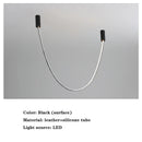 DecorBites™ Leather Luminous Line Chandelier | Modern Minimalist Duplex Dining Room Office Art Luxury Lamp