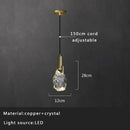 DecorBites™ Crystal Copper Pendant Lights Gold Home Decor Glass Hanging Lamp