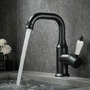 DecorBites™ Brushed Gold Basin Faucet Deck Mounted Sink Tap Hot Cold Chrome Brass